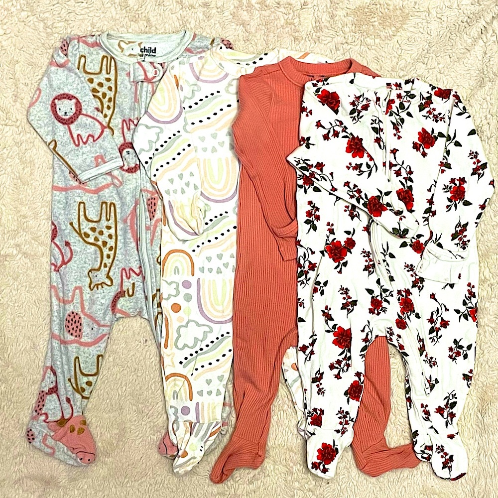 Baby Girl Pajama Bundle 3-6 Months